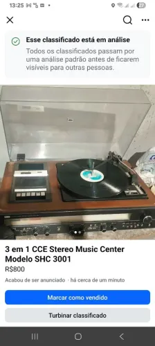 3 em 1 Stereo Sistem CCE modelo shc 3001