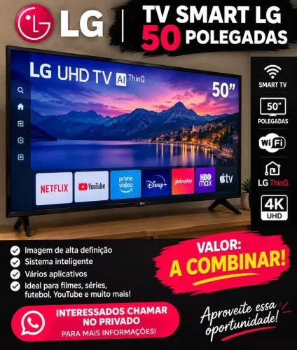 Tv LG 50 polegadas smart seminova
