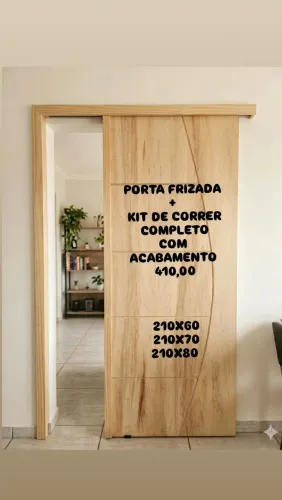 PORTA FRIZADAS + KIT DE CORRER COMPLETO