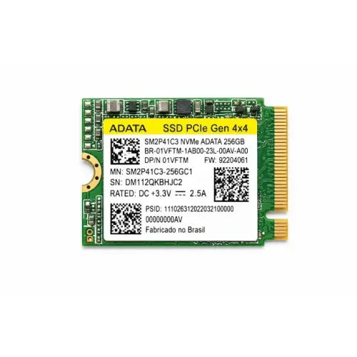 SSD M.2 NVMe ADATA 256GB PCIe 4.0 - SM2P41C3-256GC1