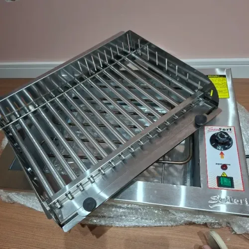 Churrasqueira Elétrica de Embutir SeveFort Grill Com Grelha Argentina Inox 220V