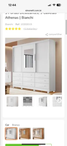 GUARDA ROUPA - 3 PORTAS, 9 GAVETAS