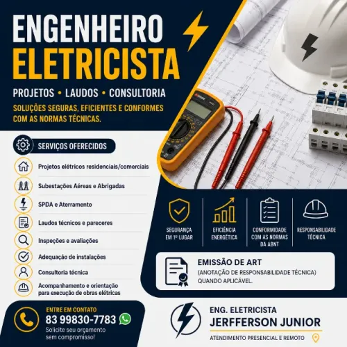 Engenheiro Eletricista | Projetos, Laudos Técnicos, SPDA e Subestações