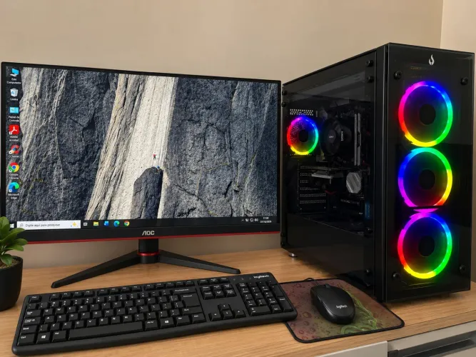 SETUP GAMER COMPLETO PC MONITOR E PERIFERICOS