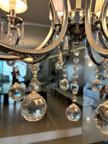 Lustre cristal 8 braços 