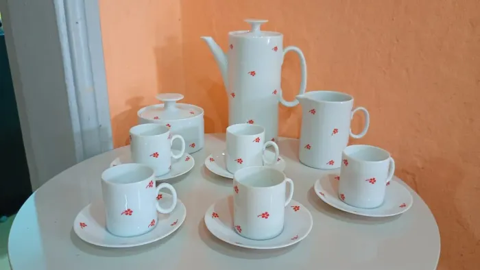 Conjunto de café porcelana Rener