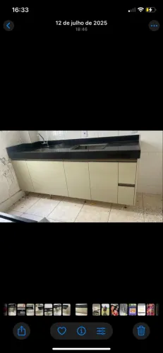 Armário MDF  cozinha, 3 partes, parte de cima e debaixo, e parte em baixo da pia 
