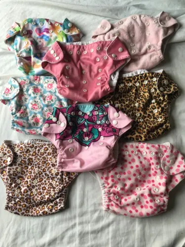 Fraldas de pano seminovas para seu bebê