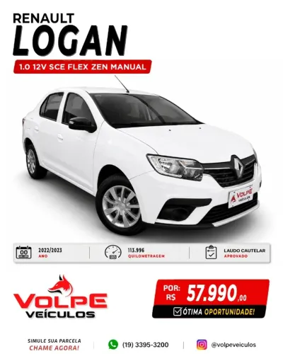 Renault Logan Zen Flex 1.0 12V 4P Mec. 2023