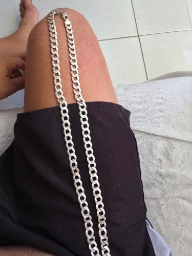 Cordão de prata 9mm 60 grama