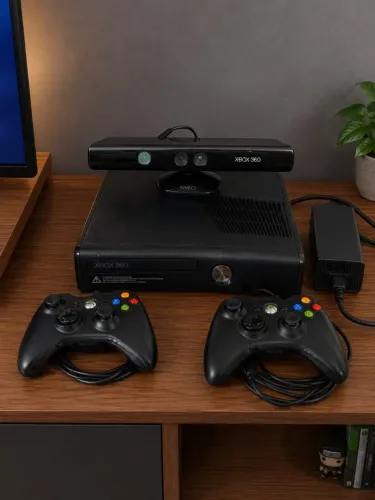 Xbox 360 Completo + Kinect + 2 Controles Originais LOTADO DE JOGOS