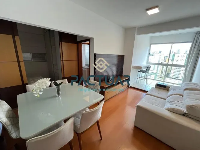 Apartamento mobiliado para aluguel: 2 quartos, 1suíte, 2 banheiros e 2 vagas - Com lazer c