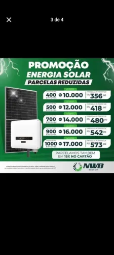 Placas solar, soluções completas de energia solar fotovoltaíca, financia até 100%,