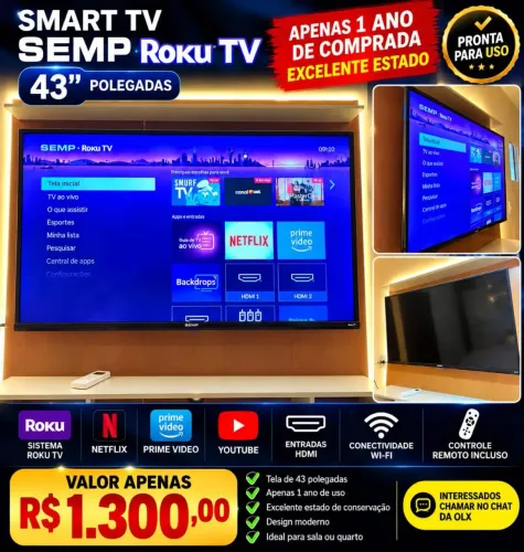 Tv smartv 43 polegadas
