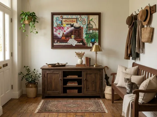 Quadro Decorativo Gatinho no Piano | peça única