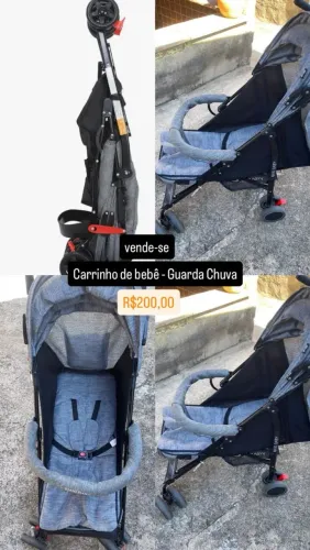Carrinho de bebê modelo guarda chuva