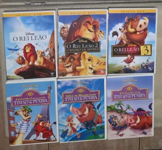 DVD Trilogia O Rei Leão e Trilogia Timão e Pumba