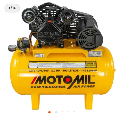 Compressor 100 Litros 10PL/100 2HP Semi novo