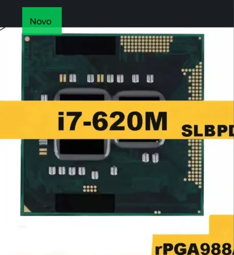 Processador i7 620m 2.66 ghz com turbo 3.3 ghz novo socket 998