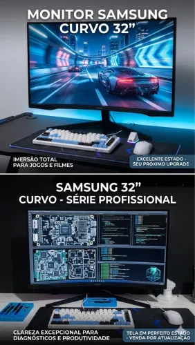 Monitor Gamer Samsung G5 32" Curvo + GARANTIA ESTENDIDA ATÉ ( maio/2028)