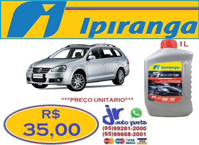 Lubrificante Ipiranga Jetta Variant  F1 Master 5W40 sintético