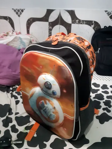 Linda mochila infantil star Wars 3D de alças 