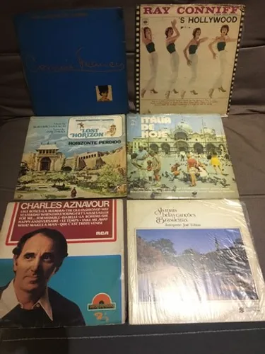 LPs e Vinil Ray Conniff, Charles Aznavour, Connie Francis e mais 3 discos