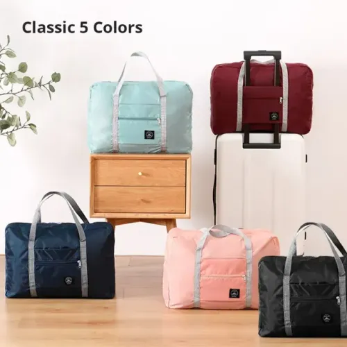 2 Bolsas Mochila de Viagem 42x16cm 16L Sacola Dobrável