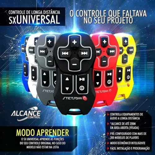 Controle Longa Distância Stetsom 200 Universal Modo Aprender