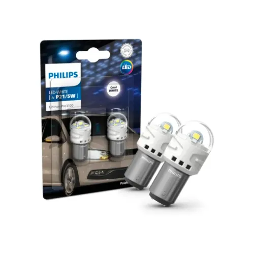 Lampadas Led Original Philips 2 Polos P21/5 Freio E Lanterna