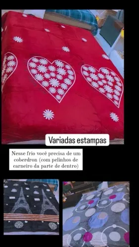 Manta dupla face com pelinhos de carneiro 