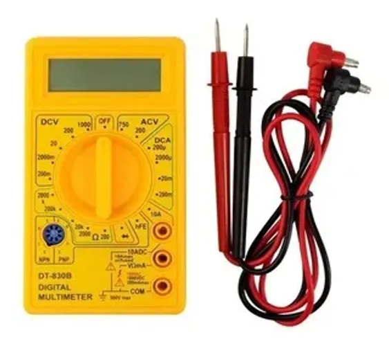 Multímetro Digital Amarelo Multitoc 830 Series - WZetta