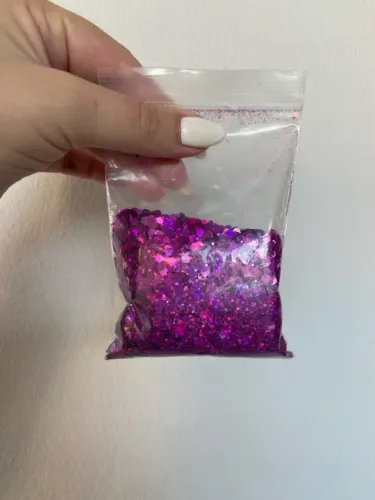 Glitter roxo para artesanato