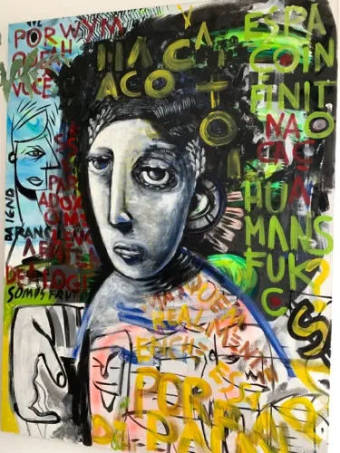 Quadro pintura retrato 