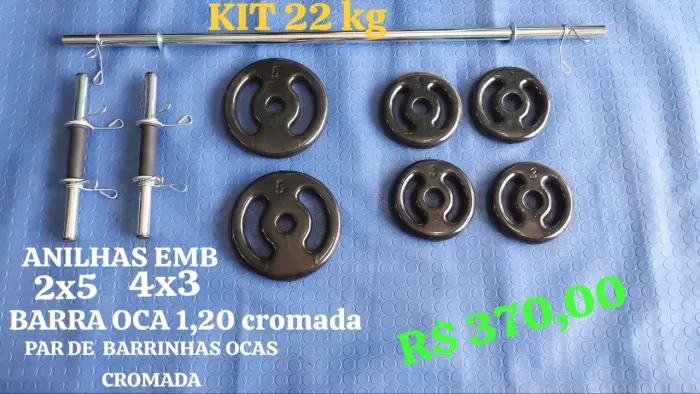 Kit 22 kg completo emborrachado