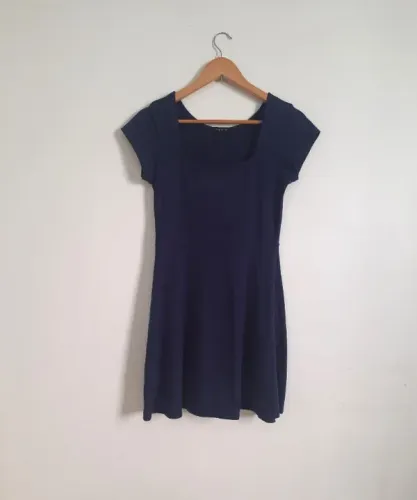 Vestido feminino manga curta Cotton