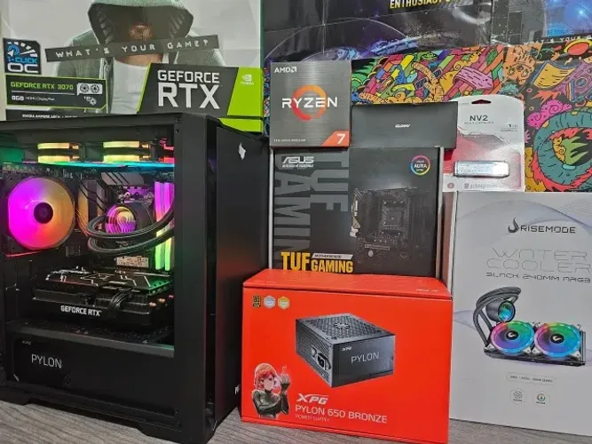 Pc Gamer Ryzen 7 5700x rtx 3070 16 ram 1Tb Ssd 1 ano de garantia Loja Tiger gamer
