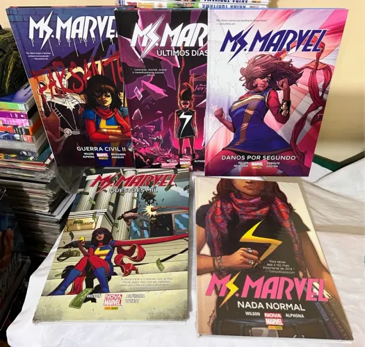 Ms Marvel capa dura, novas.