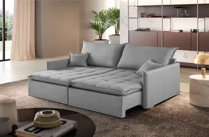 Sofá Cama Retratil Malta Molas Bonnel  t7