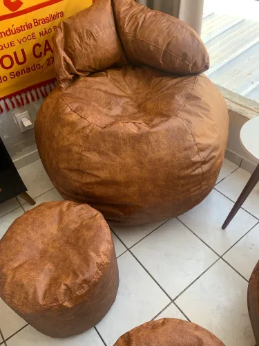 Puff bola com encosto