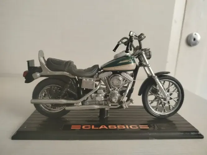 Miniatura Harley-davidson 1980 Fxwg Wide Glide Classic 1/12