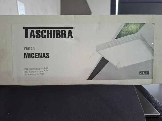 2 luminarias sobrepor 56 x 56 para 4 lâmpadas
