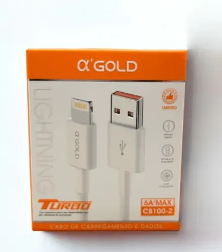 Cabo iphone de carregamento e dados turbo 6A MAX CB100-2