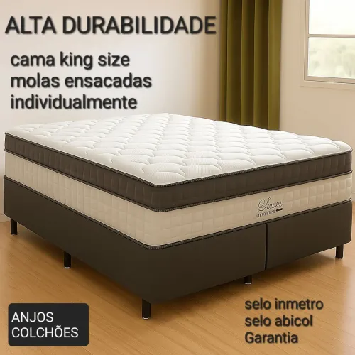 Cama king em 10 X $349.90 cartão crédito domingo promoção 