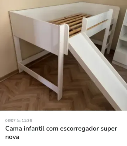 cama infantil com escorregador