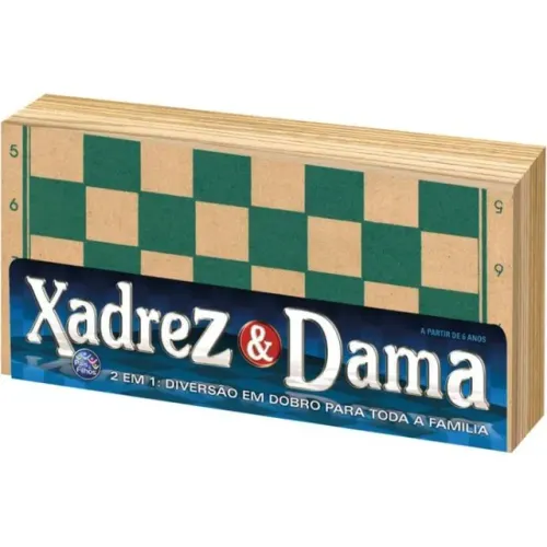 Jogo De Xadrez Xadrez E Dama Escolar - Pais E Filhos