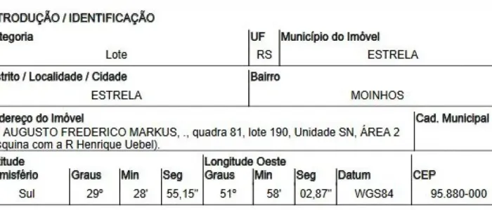 Terreno à venda em LT 190 A02 MOINHOS, Estrela