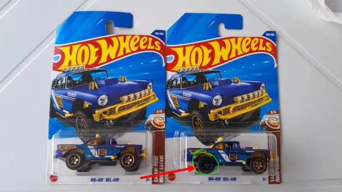 Hot Wheels com erro ou defeito de fabrica Big Air Bel-Air 2025