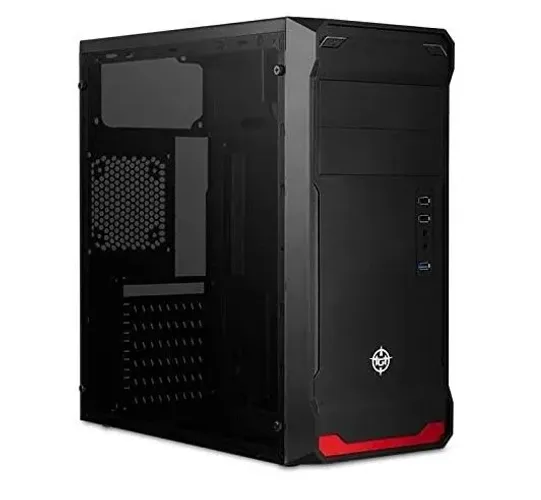 Gabinete Gamer TGT Combat, Lateral acrílico, preto semi novo