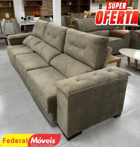 Sofá Retrátil e Reclinável 3,10m de Puro Conforto Veludo Nobre - Entregamos